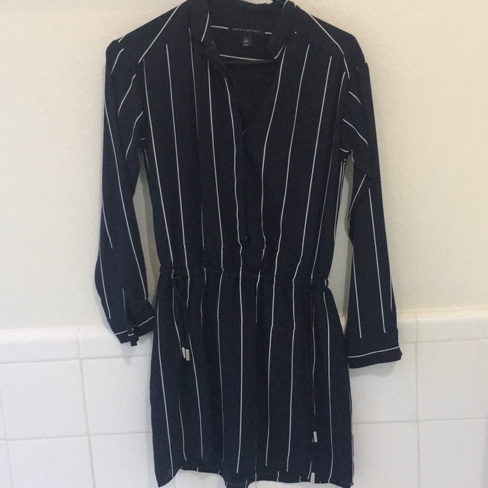 Navy Stripe Dress - Picture 3 of 3